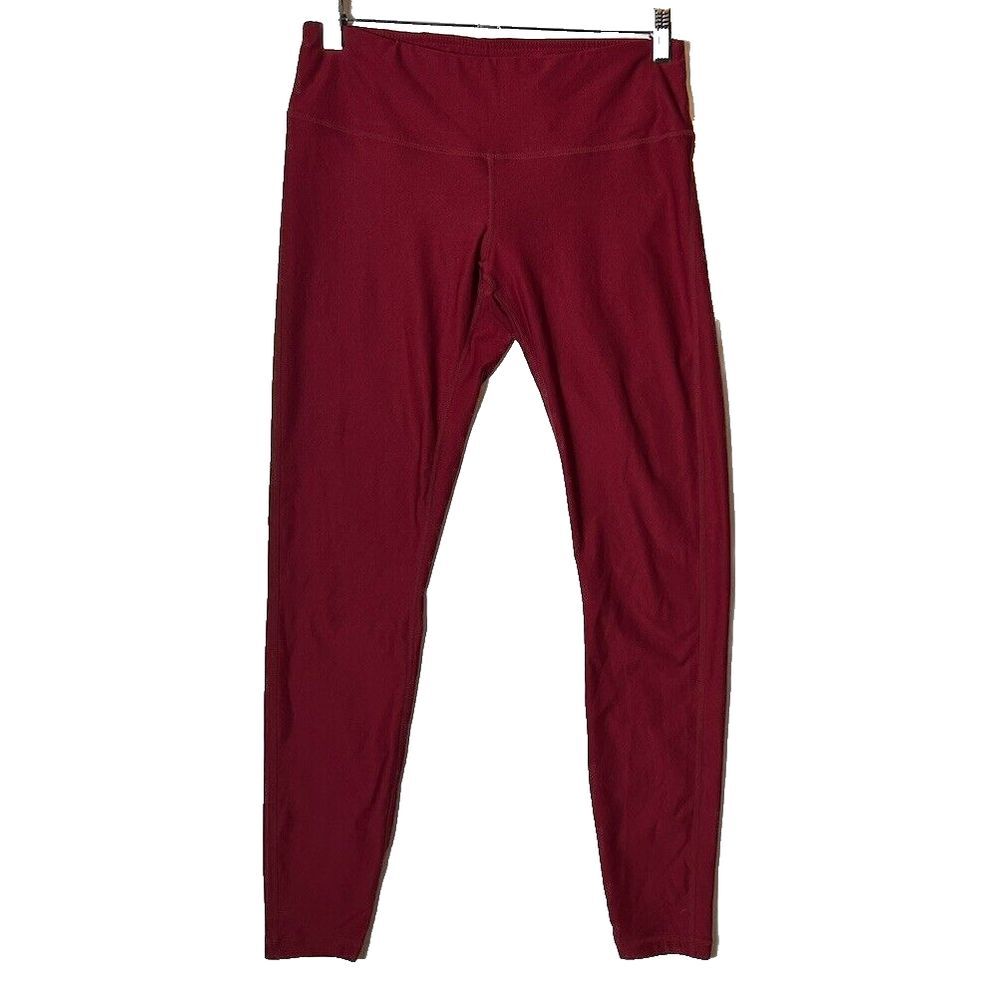 Tesla Leggings Womens Medium Red Stretch Waist Athleisure Yoga‎ Pants